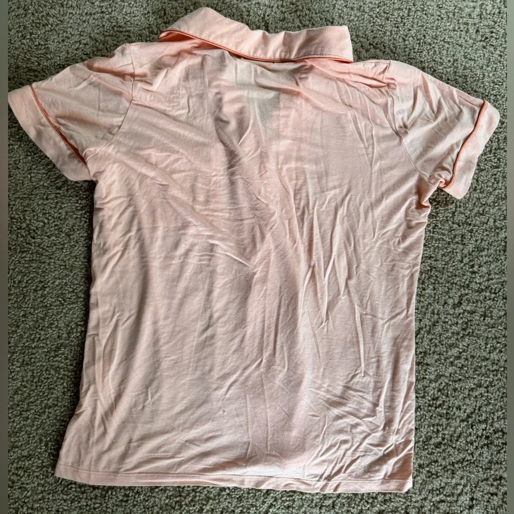 In My Sundays Peach Pink Women's Pajama Set - Soft Long Sleeve Top & Pants - Picture 3 of 7